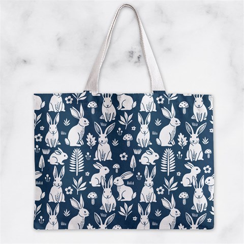 Easter bunny pattern Zipper Mini Tote Bag from ArtsNow.com Front