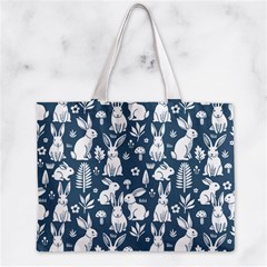 Easter bunny pattern Zipper Mini Tote Bag from ArtsNow.com Back