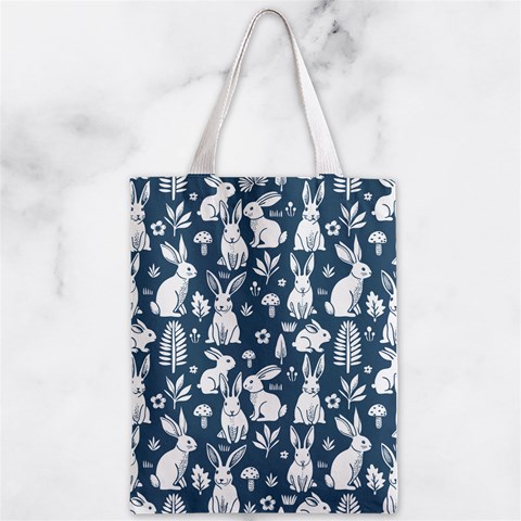 Easter bunny pattern Zipper Classic Tote Bag from ArtsNow.com Front