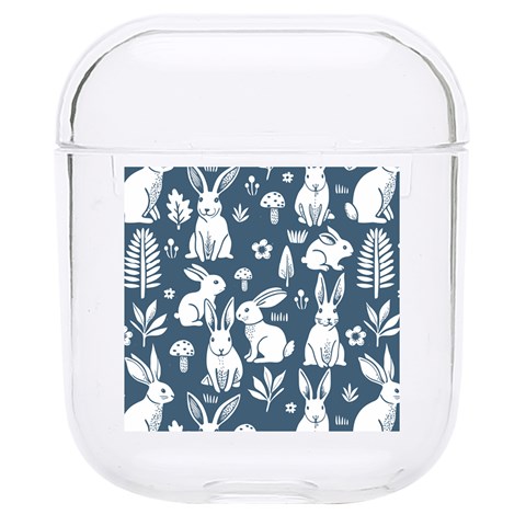Easter bunny pattern Hard PC AirPods 1/2 Case from ArtsNow.com Front