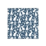 Easter bunny pattern 22  x 22  Satin Bandana Scarf