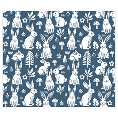 Easter bunny pattern Zipper Large Tote Bag from ArtsNow.com Back