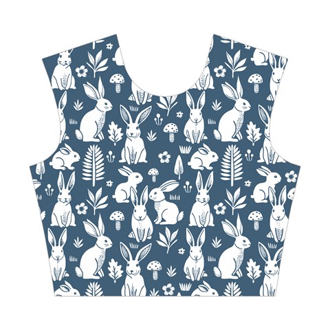 Easter bunny pattern Cotton Crop Top from ArtsNow.com Front