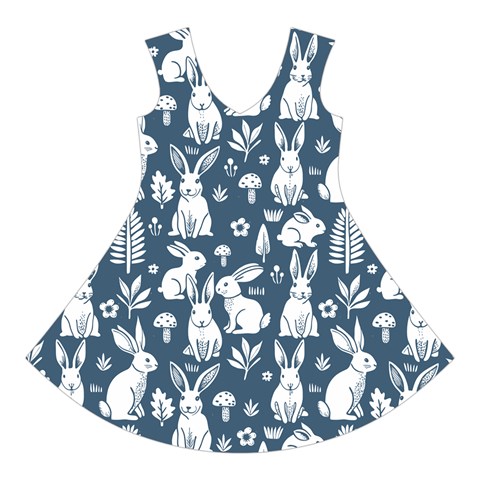Easter bunny pattern Short Sleeve V Front