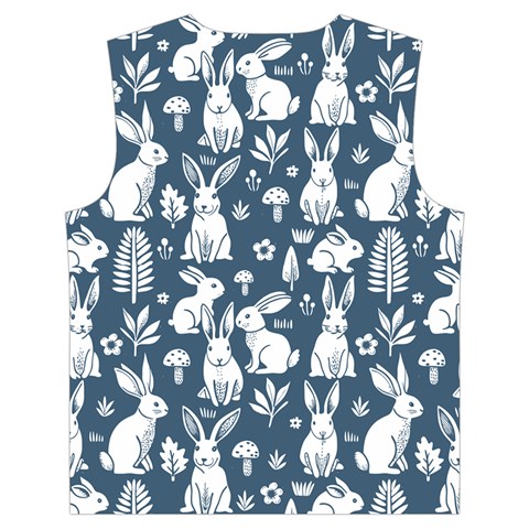 Easter bunny pattern Kid s Button Up Puffer Vest from ArtsNow.com Back