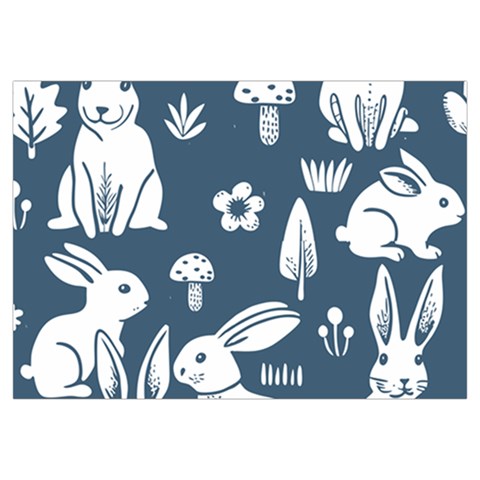 Easter bunny pattern Everyday Shoulder Bag with Pouch Bag from ArtsNow.com Zipper Tail