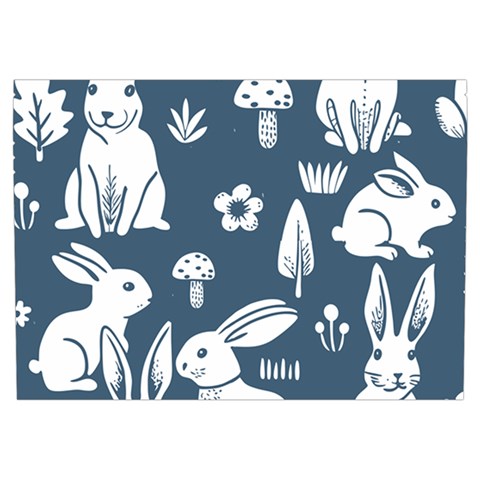 Easter bunny pattern Everyday Shoulder Bag with Pouch Bag from ArtsNow.com Front Pocket