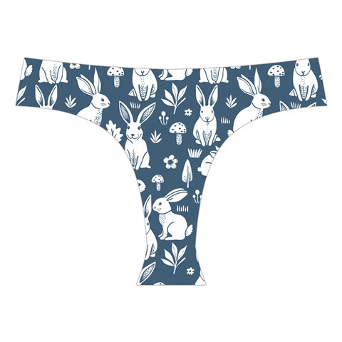 Easter bunny pattern Cross Back Hipster Bikini Set from ArtsNow.com Front Under
