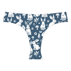 Easter bunny pattern Cross Back Hipster Bikini Set from ArtsNow.com Front Under