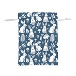 Easter bunny pattern Lightweight Drawstring Pouch (L)
