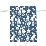 Easter bunny pattern Lightweight Drawstring Pouch (XL)