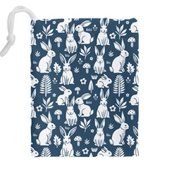 Easter bunny pattern Drawstring Pouch (5XL) from ArtsNow.com Back