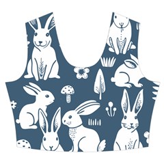 Easter bunny pattern Women s Crop Top Pleated Skater Rave Skirt from ArtsNow.com Front
