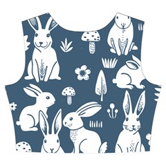 Easter bunny pattern Women s Crop Top Pleated Skater Rave Skirt from ArtsNow.com Back