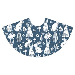 Easter bunny pattern Women s Crop Top Pleated Skater Rave Skirt from ArtsNow.com Skirt Front