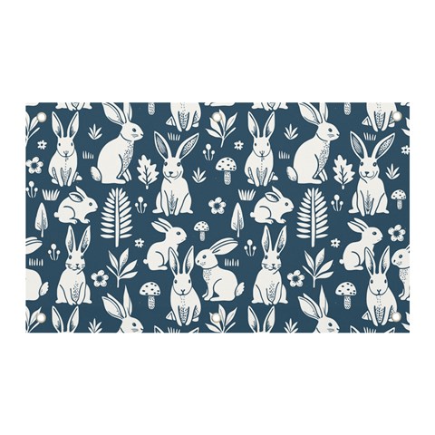 Easter bunny pattern Banner and Sign 5  x 3  from ArtsNow.com Front