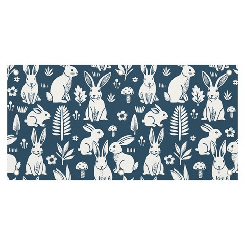 Easter bunny pattern Banner and Sign 6  x 3  from ArtsNow.com Front