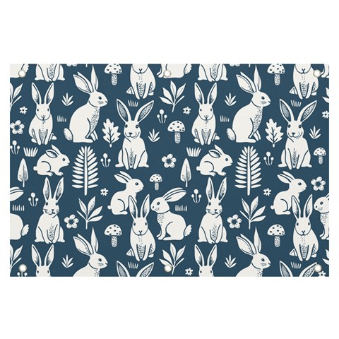 Easter bunny pattern Banner and Sign 6  x 4  from ArtsNow.com Front