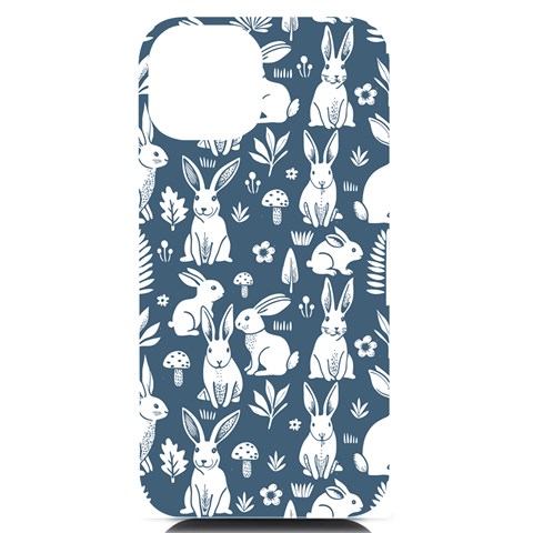 Easter bunny pattern iPhone 14 Black UV Print PC Hardshell Case from ArtsNow.com Front