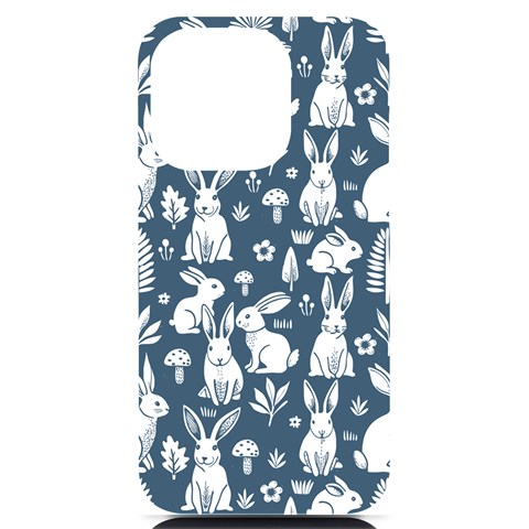 Easter bunny pattern iPhone 14 Pro Black UV Print PC Hardshell Case from ArtsNow.com Front