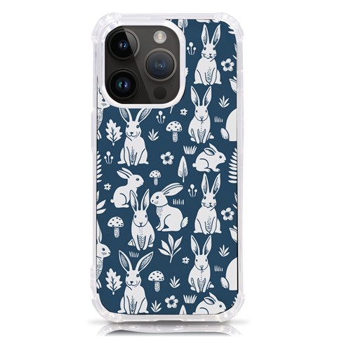 Easter bunny pattern iPhone 14 Pro TPU UV Print Case from ArtsNow.com Front