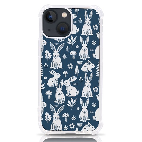 Easter bunny pattern iPhone 13 mini TPU UV Print Case from ArtsNow.com Front