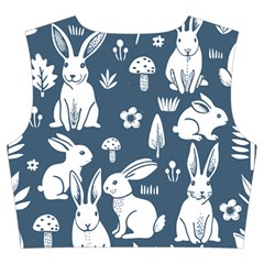 Easter bunny pattern Trumpet Sleeve Cropped Top from ArtsNow.com Back