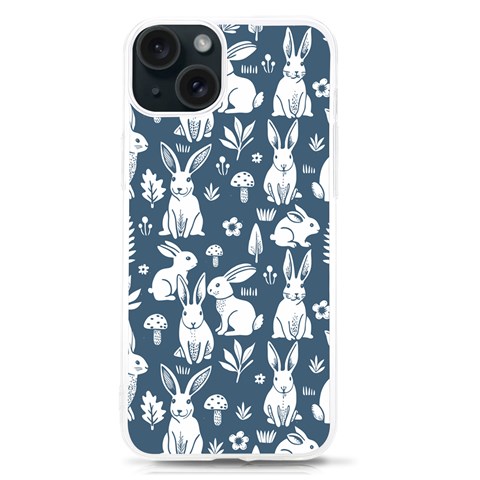 Easter bunny pattern iPhone 15 TPU UV Print Case from ArtsNow.com Front