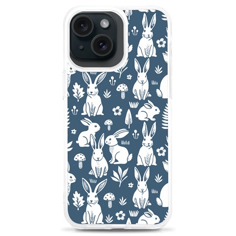 Easter bunny pattern iPhone 15 Plus TPU UV Print Case from ArtsNow.com Front