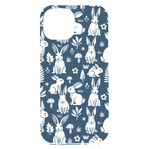 Easter bunny pattern iPhone 15 Plus Black UV Print PC Hardshell Case from ArtsNow.com Front