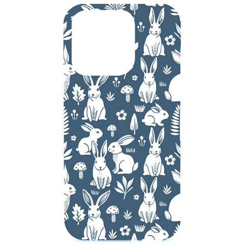 Easter bunny pattern iPhone 15 Pro Black UV Print PC Hardshell Case from ArtsNow.com Front