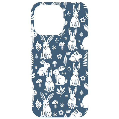 Easter bunny pattern iPhone 15 Pro Max Black UV Print PC Hardshell Case from ArtsNow.com Front