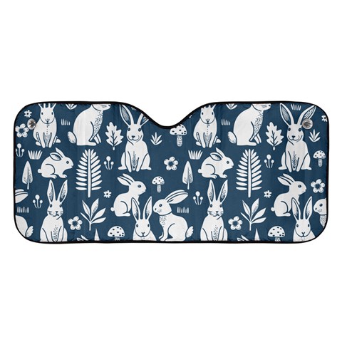 Easter bunny pattern Car Windshield Sunshade from ArtsNow.com Front