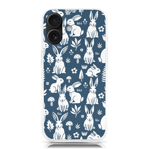 Easter bunny pattern iPhone 16 TPU UV Print Case from ArtsNow.com Front