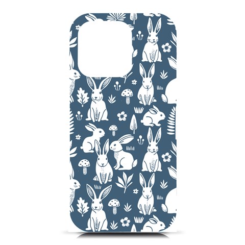 Easter bunny pattern iPhone 16 Pro Black UV Print PC Hardshell Case from ArtsNow.com Front