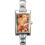 Burnt paper texture print design Rectangle Italian Charm Watch