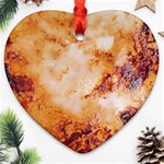 Burnt paper texture print design Ornament (Heart)