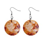 Burnt paper texture print design Mini Button Earrings