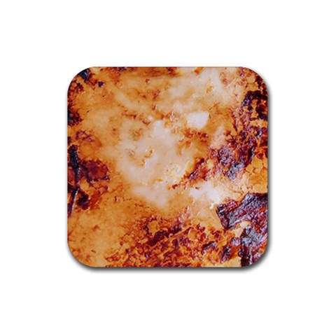 Burnt paper texture print design Rubber Coaster (Square) from ArtsNow.com Front