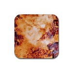 Burnt paper texture print design Rubber Coaster (Square)