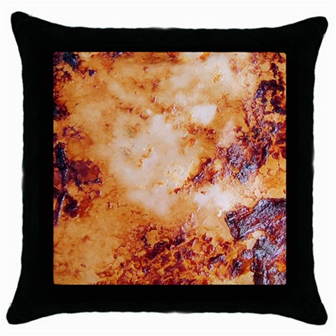 Burnt paper texture print design Throw Pillow Case (Black) from ArtsNow.com Front