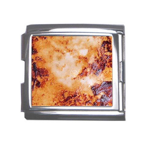Burnt paper texture print design Mega Link Italian Charm (18mm) from ArtsNow.com Front
