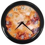 Burnt paper texture print design Wall Clock (Black)