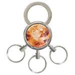 Burnt paper texture print design 3-Ring Key Chain