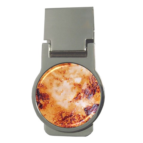 Burnt paper texture print design Money Clips (Round)  from ArtsNow.com Front