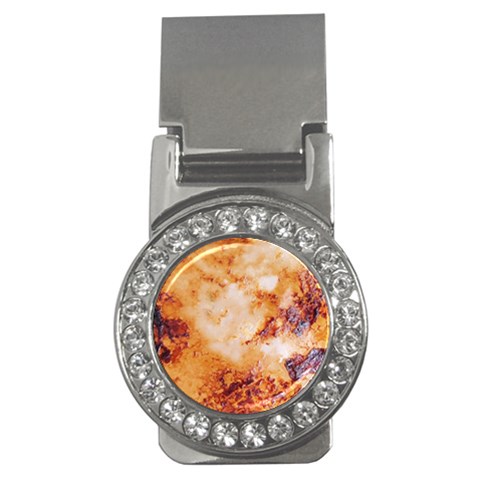 Burnt paper texture print design Money Clips (CZ)  from ArtsNow.com Front