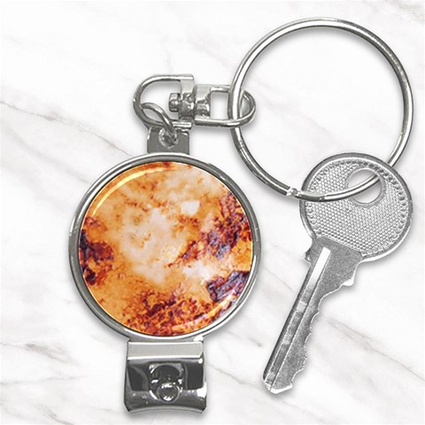Burnt paper texture print design Nail Clippers Key Chain from ArtsNow.com Front