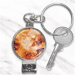 Burnt paper texture print design Nail Clippers Key Chain