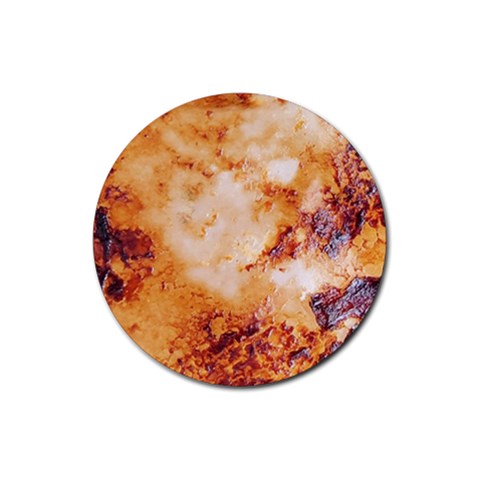 Burnt paper texture print design Rubber Round Coaster (4 pack) from ArtsNow.com Front