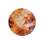 Burnt paper texture print design Rubber Round Coaster (4 pack)